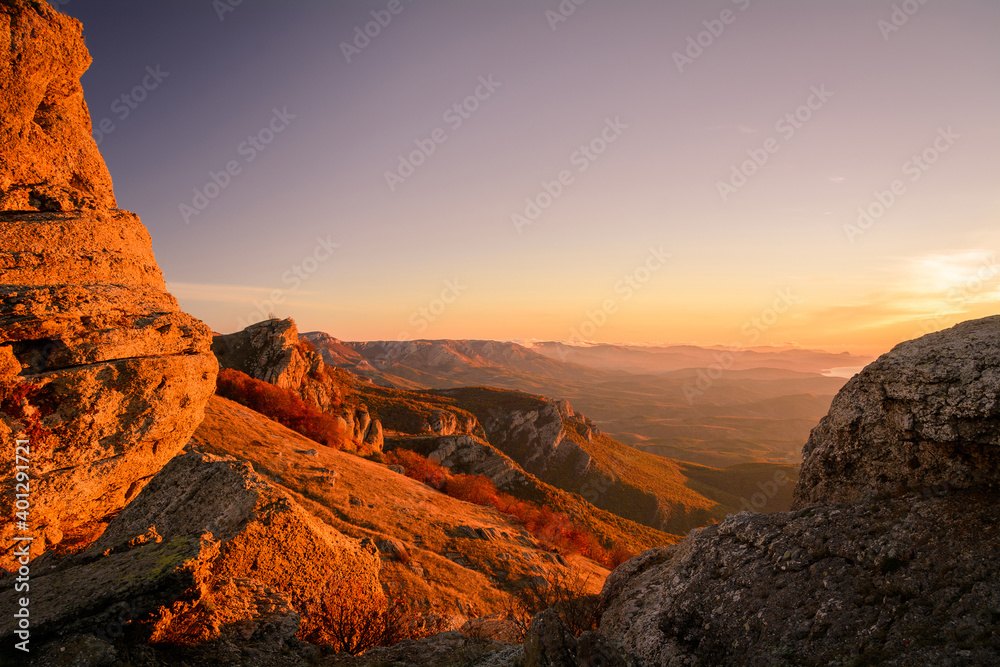 Mountain range Demerdzhi, the Republic of Crimea