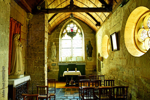 Ecouis; France - july 22 2015 : the collegiate church photo