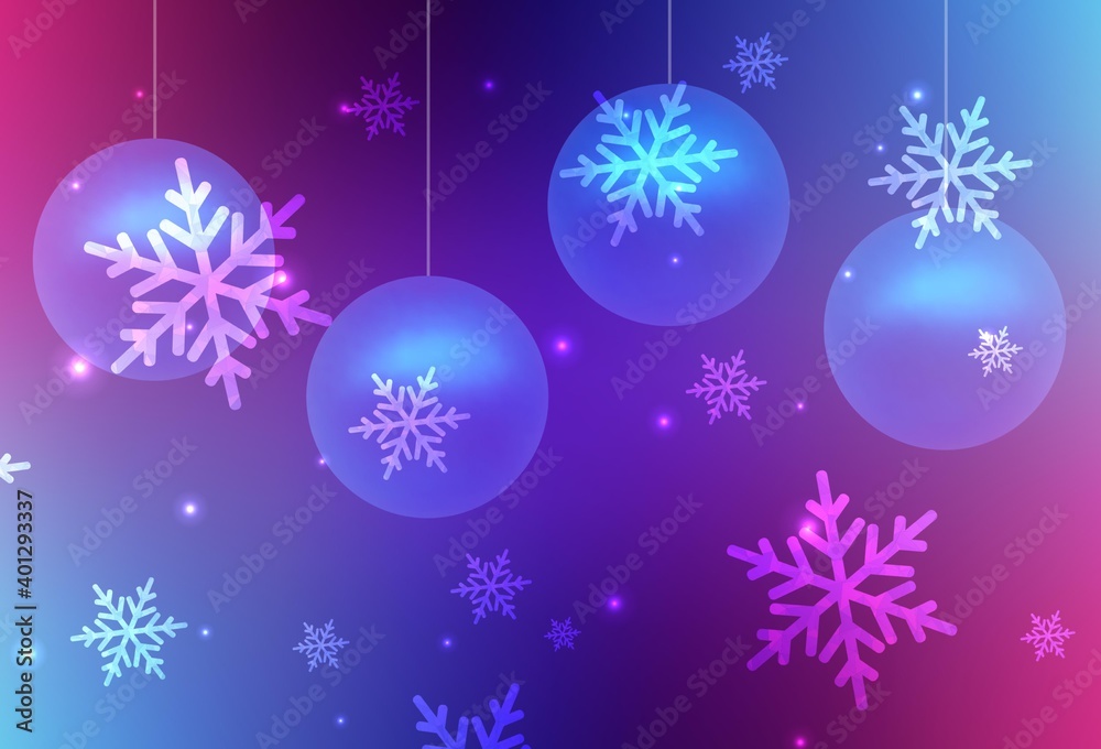 Dark Pink, Blue vector layout in New Year style. Dark Pink, Blue vector layout in New Year style.
