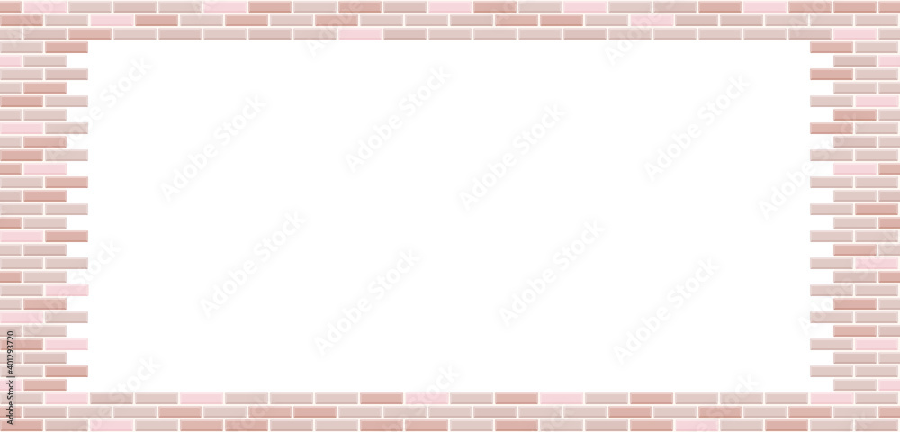 White brick wall background with hole. Light brick wall frame with a place for text or copy space. Vector brickwork on transparent background. White brick wall background with hole. Light brick wall frame with a place for text or copy space. Vector brickwork on transparent background.
