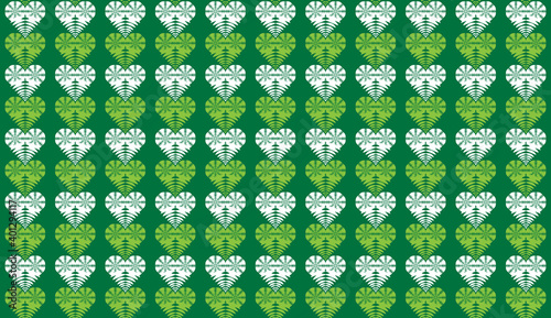 Geometric Heart shape background. Seamless pattern