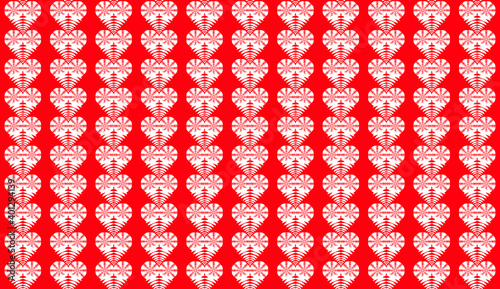 Geometric Heart shape background. Seamless pattern