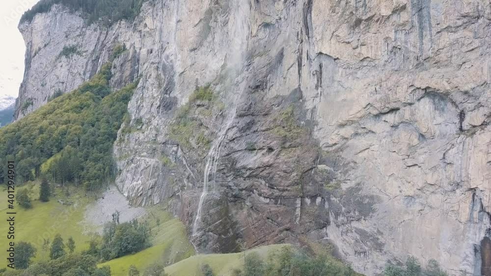 Waterfall of Lauterbrunnen in Switzerland Waterfall of Lauterbrunnen in Switzerland