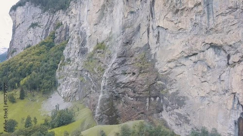 Waterfall of Lauterbrunnen in Switzerland