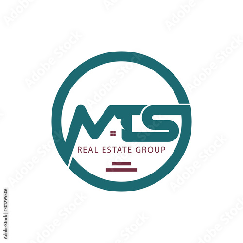 Real Estate Group Logo, Letter MTS Design Vector Icon Illustration photo
