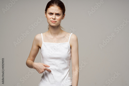 disgruntled woman from health problem gynecology monthly