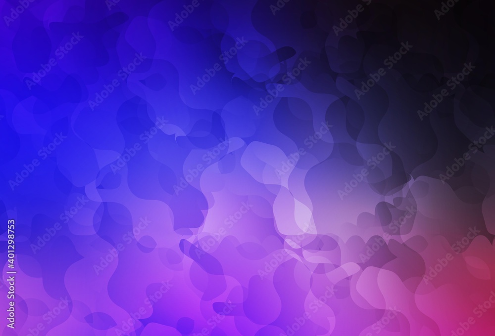 Naklejka Dark Pink, Blue vector backdrop with memphis shapes.