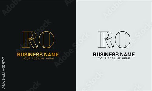 RO R O Initial based abstract modern minimal creative logo vector template image. luxury logotype logo