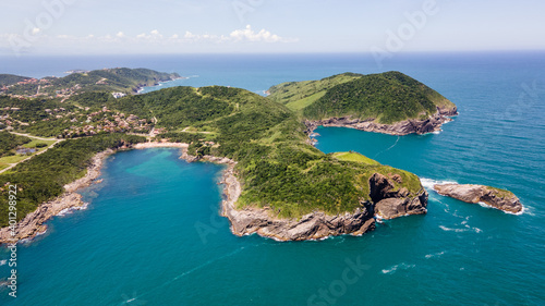 Buzios peninsula, aerial view, Rio de Janeiro, Brazil