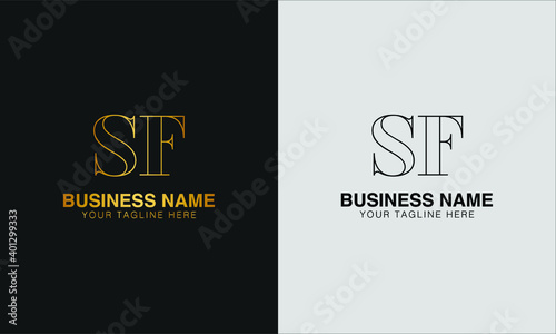 SF S F initial based abstract modern minimal creative logo vector template image. luxury logotype logo