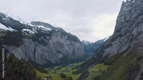 Beauitful valley of Lauterbrunnen in Switzerland