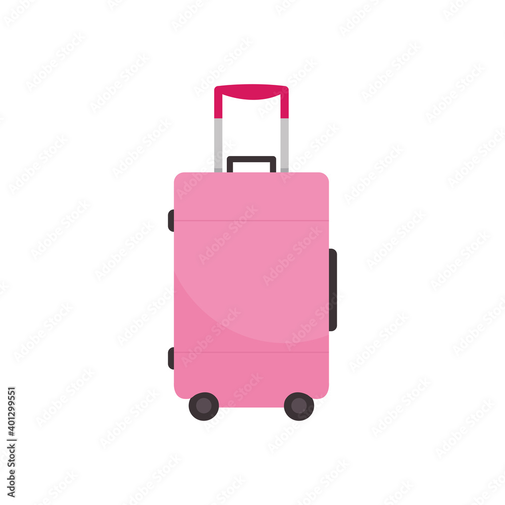 pink suitcase icon, vector illustration pink suitcase icon, vector illustration