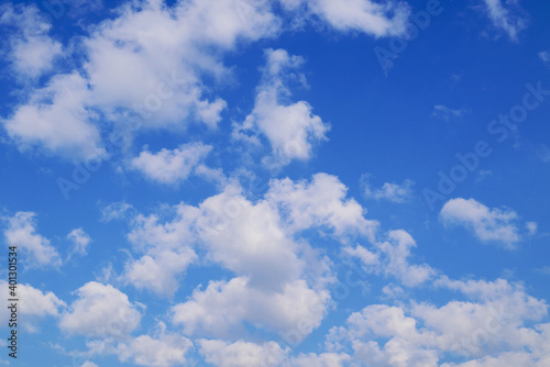 Blue sky with white clouds in the day, Nature background