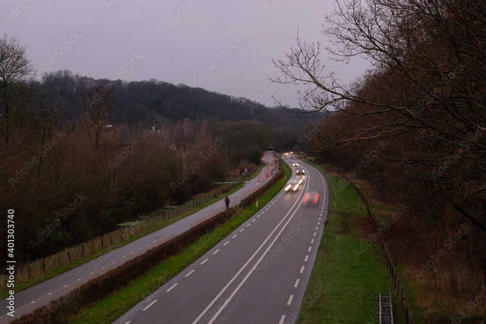 Fototapeta premium long Exposure photograph of roadway
