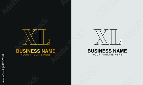 XL X L initial based abstract modern minimal creative logo vector template image. luxury logotype logo