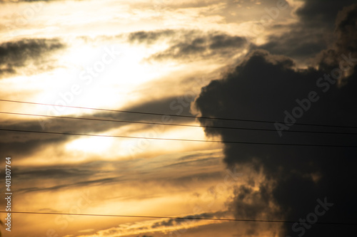 sunset over the river