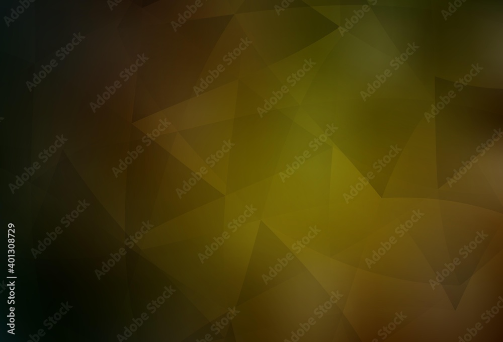 Dark Green, Yellow vector abstract mosaic backdrop. Dark Green, Yellow vector abstract mosaic backdrop.