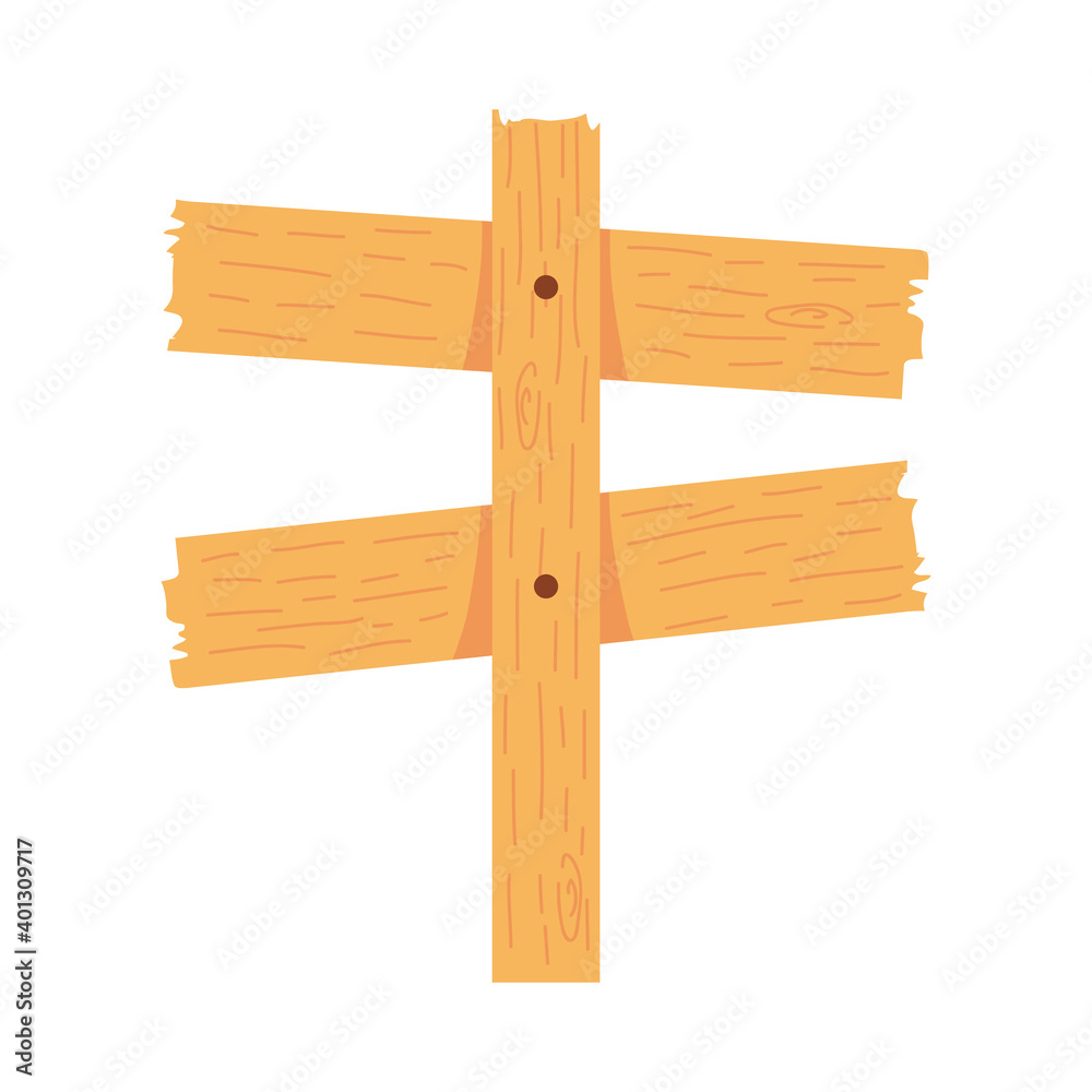 Fototapeta premium wooden road sign icon, colorful design