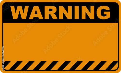 vector image of a blank warning sign