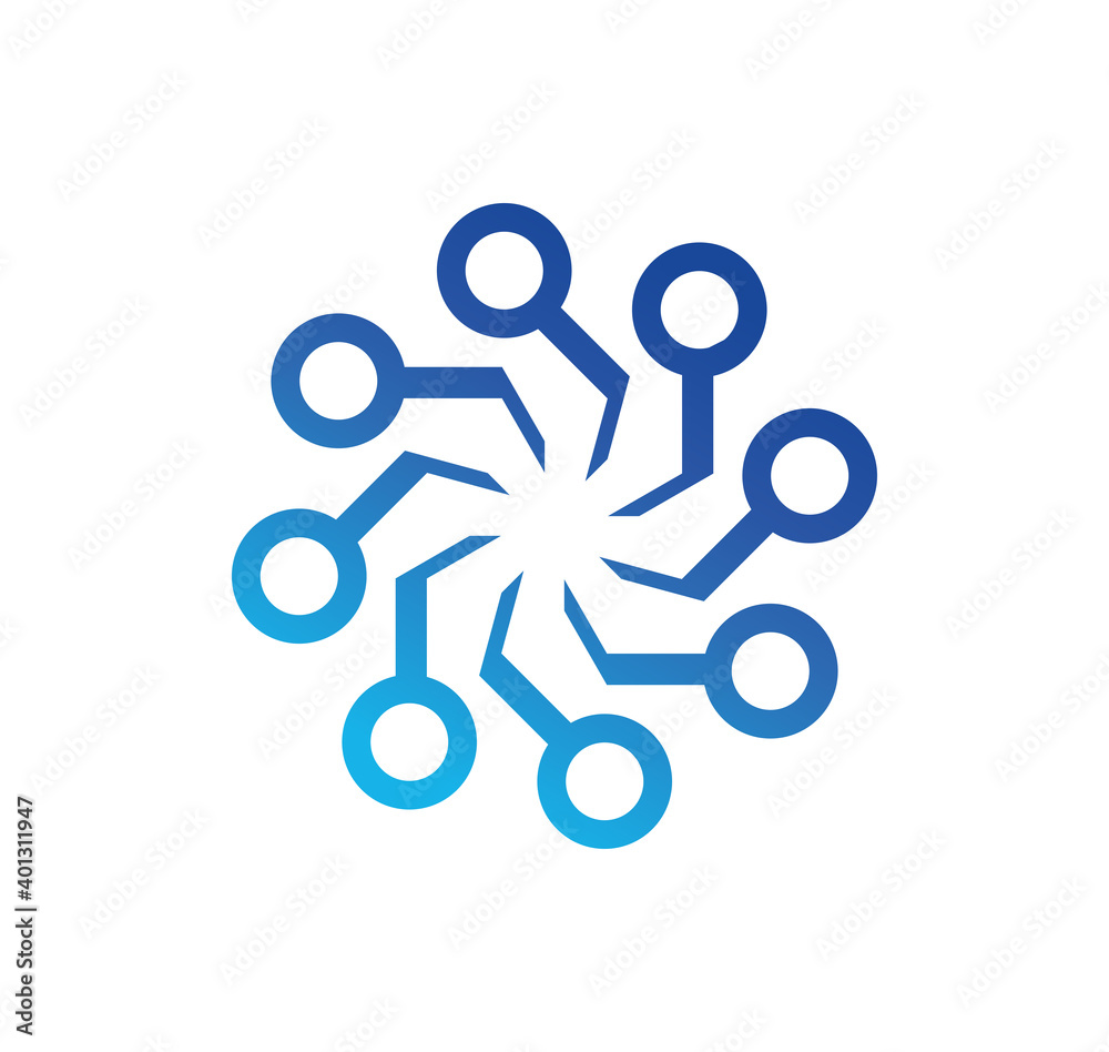 Blue Circle Technology Sign Blue Circle Technology Sign