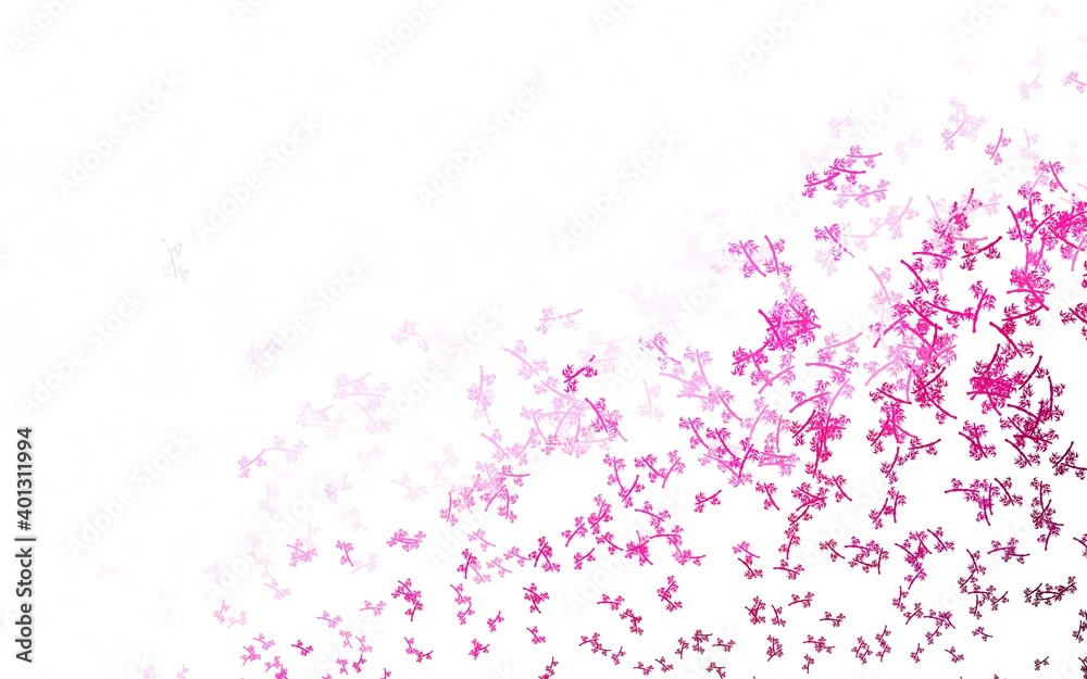 Light Pink vector abstract background with branches.