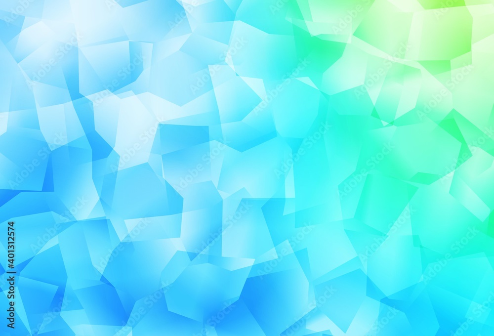 Naklejka premium Light Blue, Green vector abstract polygonal template.