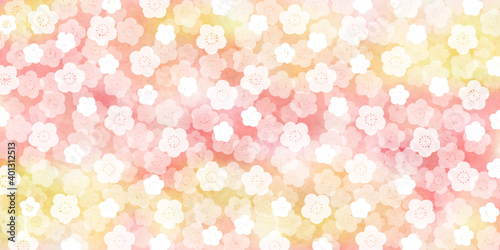 梅　和紙　春　背景