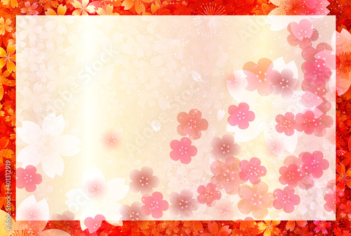 梅　和紙　春　背景
