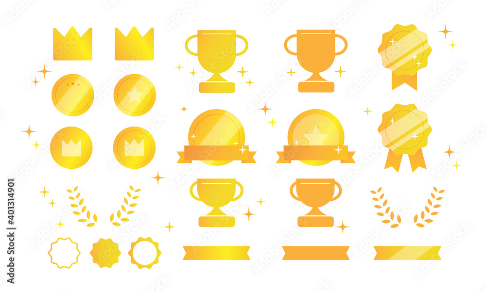 ミニマルなメダル トロフィーイラスト素材 Stock Vector Adobe Stock