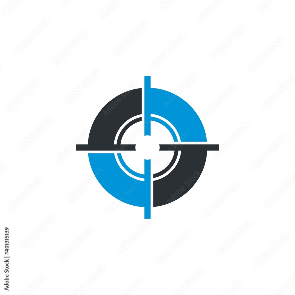 shooting target logo vector icon in simple shooting target logo vector icon in simple