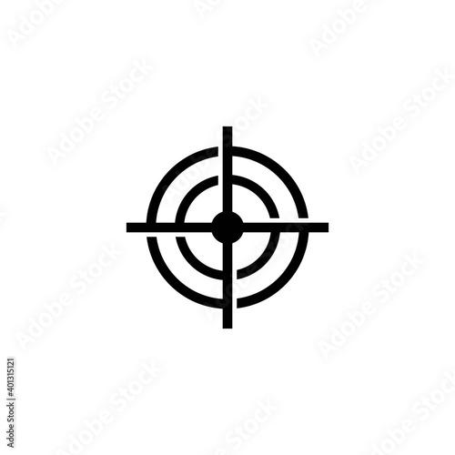 shooting target logo vector icon in simple
