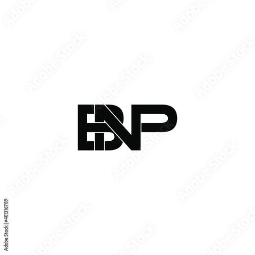 bnp letter original monogram logo design