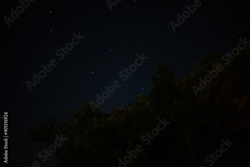 Tzoumerka, Epirus, Greece - September 01, 2018: Night full of stars