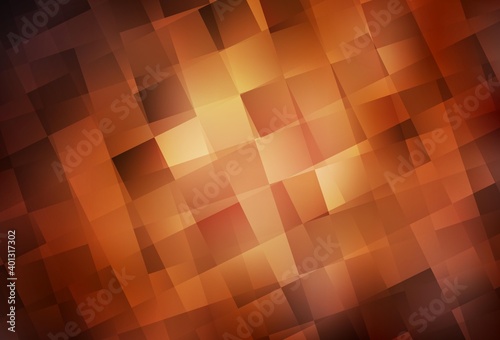Dark Orange vector backdrop with rhombus.