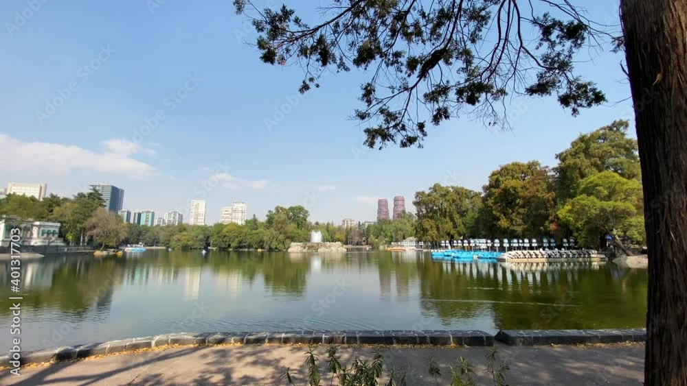 Lake of Chapultepec park in Mexico City, Mexico, is seen during a sunny morning. Lake of Chapultepec park in Mexico City, Mexico, is seen during a sunny morning.