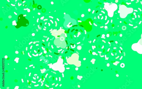 Light Green vector texture with abstract forms.
