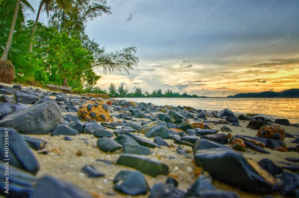 beach at sunset
