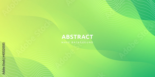 Abstract colorful green curve background 