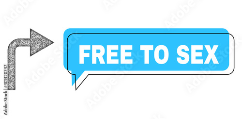 Chat Free to Sex blue cloud message and wire frame turn right. Frame and colored area are misplaced to Free to Sex text, which is located inside blue colored cloud.