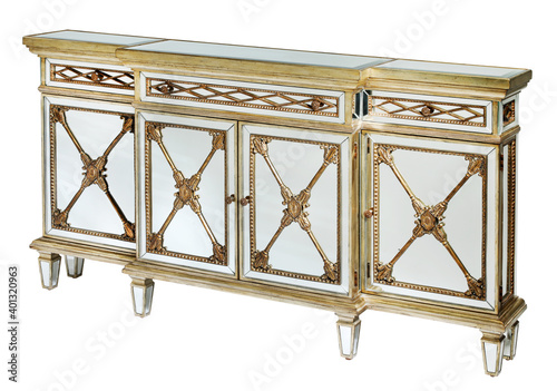 Mirror cabinet with clipping path.
