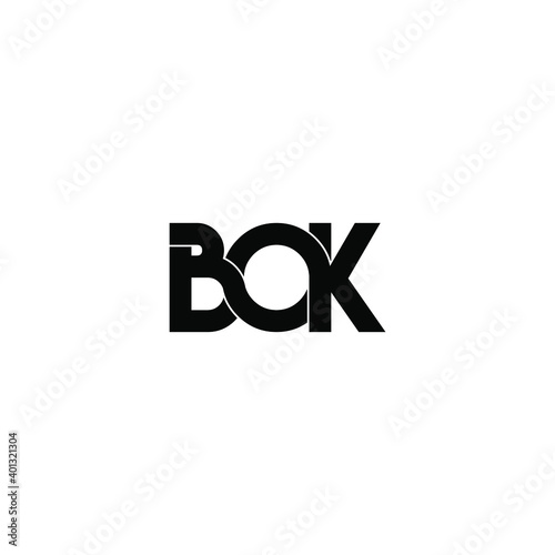 bok letter original monogram logo design