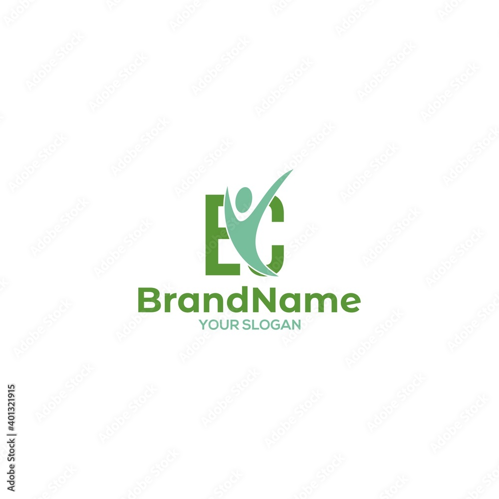 EC Wellness Logo Design Vector EC Wellness Logo Design Vector