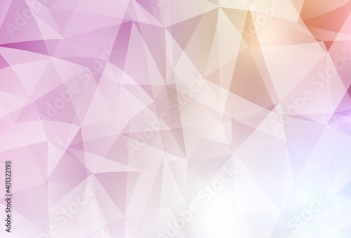 Light Pink, Yellow vector low poly layout.