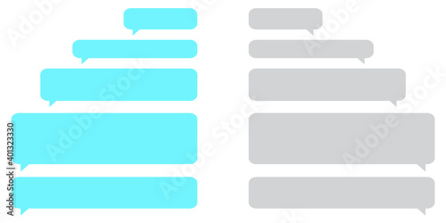 Chat messenger set icon. Mobile application design. Vector app template set. Stock image. EPS 10.