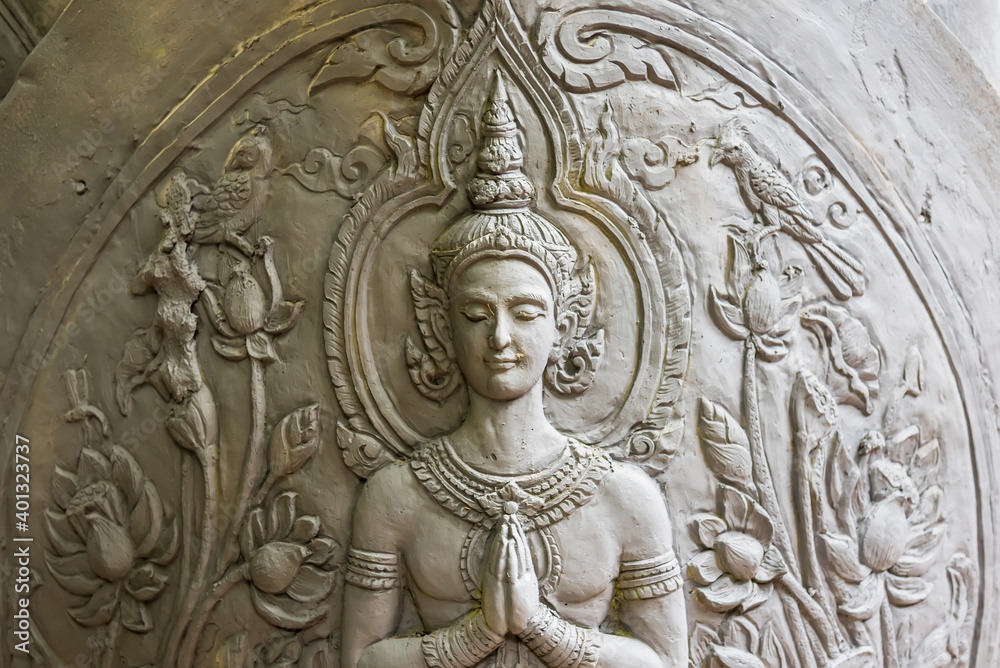 Buddha statue in Thai style molding art.