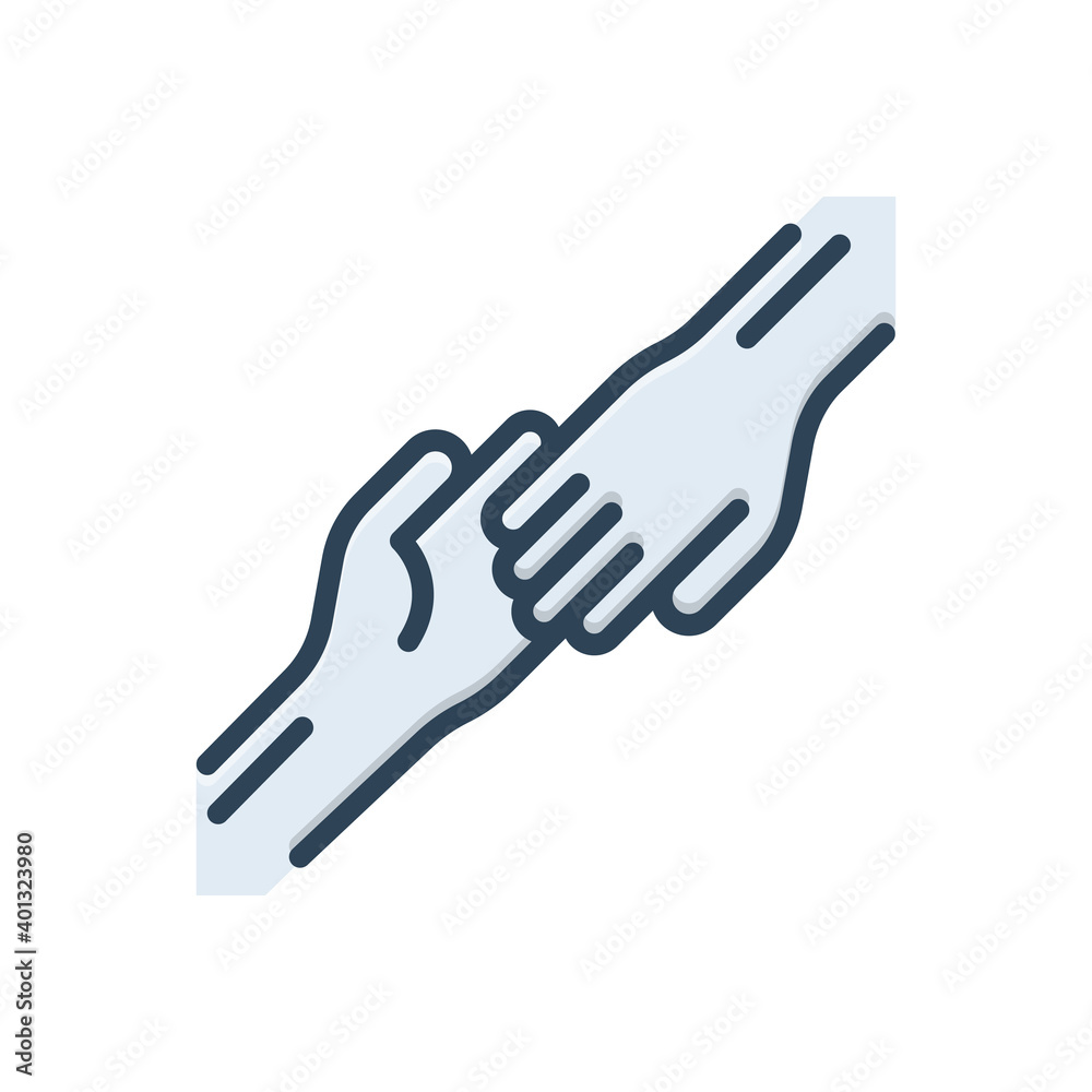 Obraz premium Color illustration icon for helpful