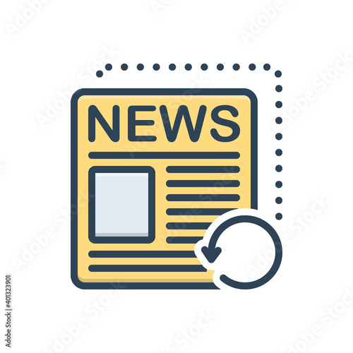 Color illustration icon for recent