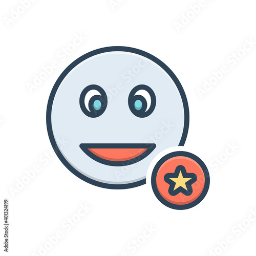 Color illustration icon for impressive