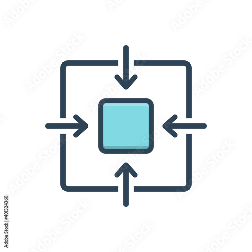 Color illustration icon for actual