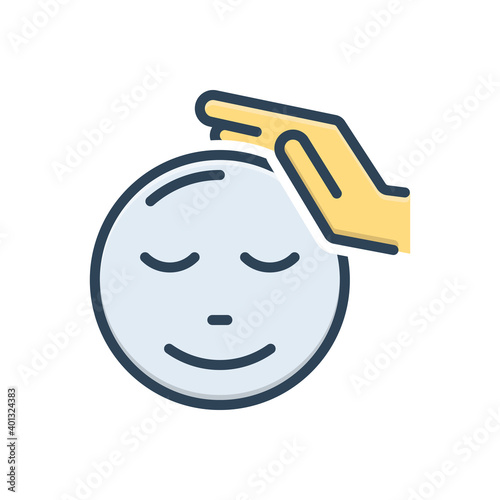 Color illustration icon for feel